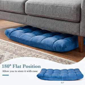 14-Position Adjustable Cushioned Floor Chair-Blue view 9
