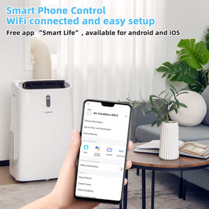 14000 BTU(Ashrae) Portable Air Conditioner with APP and WiFi Control-White view 3