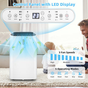 14000 BTU(Ashrae) Portable Air Conditioner with APP and WiFi Control-White view 6
