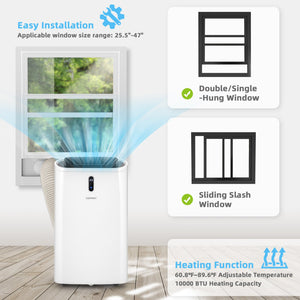 14000 BTU(Ashrae) Portable Air Conditioner with APP and WiFi Control-White view 9