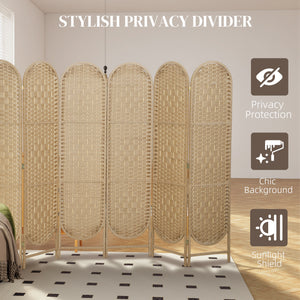 Bohemian Privacy Screen, Folding Room Divider with 3 Panels and Arched Top for Bedroom Living Room Office – view 38