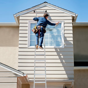 15 Feet Folding Aluminum Ladder with Safe Locking Hinge view 3