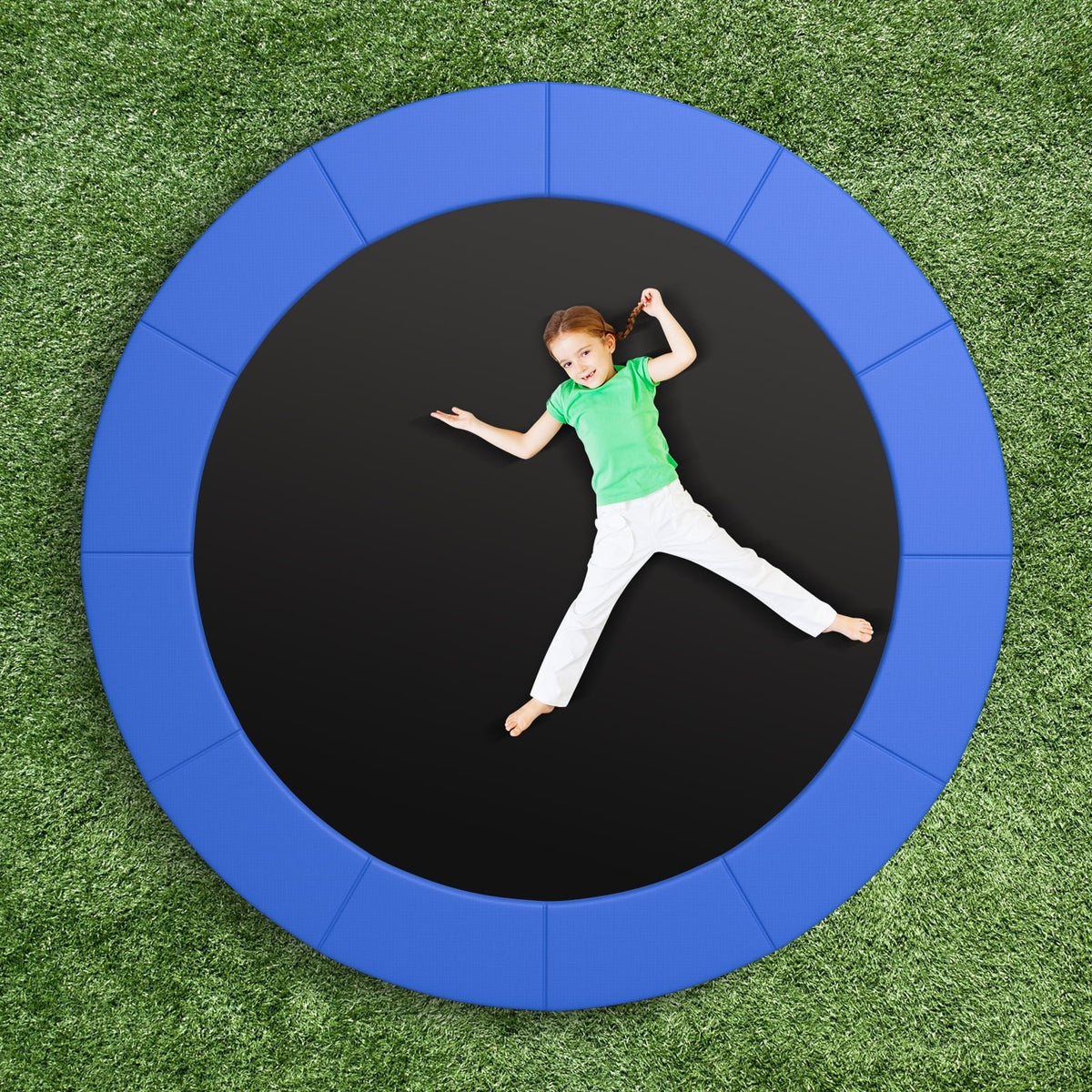 15 Feet Trampoline Pad Replacement Safety Pad with Fixing Straps (Blue) view 2