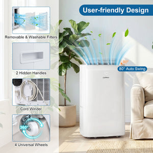 15000 BTU Inverter Portable Air Conditioner Smart Wifi Enabled Cooling and Heating Unit-White view 4