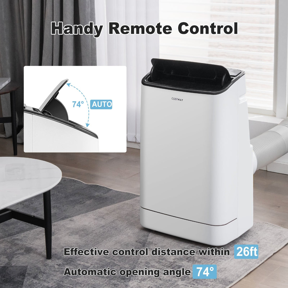 15000 BTU Portable Air Conditioner with APP Control and Heat view 2