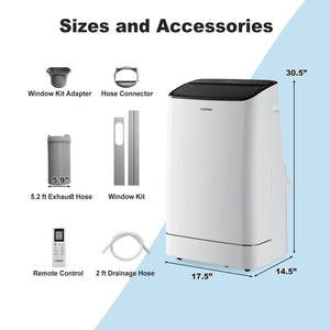 15000 BTU Portable Air Conditioner with APP Control and Heat view 4