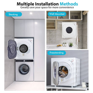1500W Compact Laundry Dryer with Touch Panel-White view 5