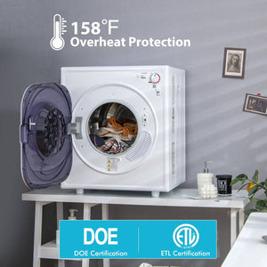 1500W Compact Laundry Dryer with Touch Panel-White view 6