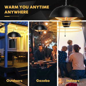 1500W Electric Patio Heater with IPX4 Waterproof view 6