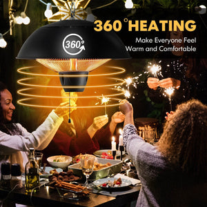 1500W Electric Patio Heater with IPX4 Waterproof view 8