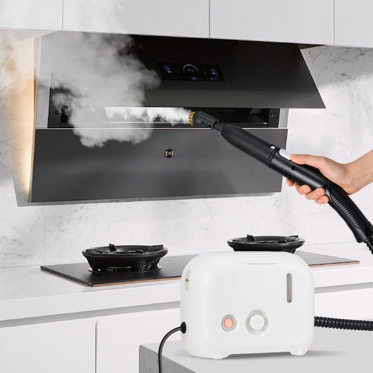 1500W Portable Steam Cleaner with 34 oz Water Tank-White view 2