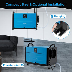 155 Pint Crawl Space Dehumidifier with 3 Modes and 24H Timer-Blue view 5