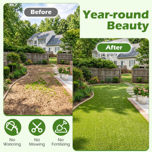 15 x 7 Feet Artificial Turf Rug with Low 0.75 inch Pile Height view 6