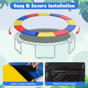 16 Feet Trampoline Pad Replacement Safety Pad with Fixing Straps (Multicolor) view 9