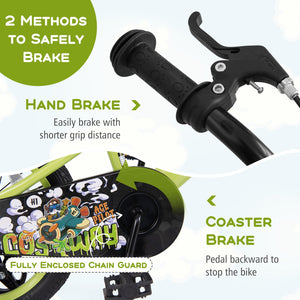 16 Inch Kids Bike Adjustable with Detachable Training Wheels for 4-8 Years Old-16 inches view 9