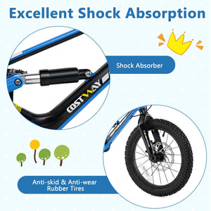 16 Inch Kids Bike Adjustable with Shock Absorber and Bell for Aged 4 to 7-16 inches view 7