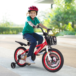 16 Inch Kids Bike Adjustable with Storage Basket and Double Brake for 4-8 Years Old-16 inches view 2