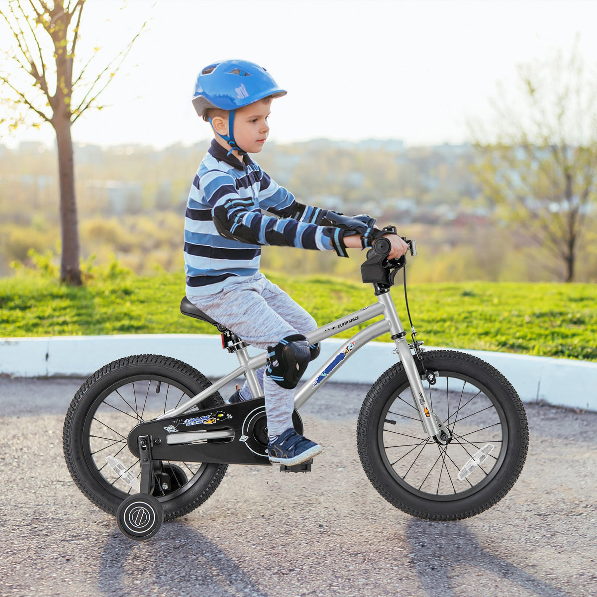 16-Inch Kids Bike Bicycle for Boys Girls 4-7 Adjustable with High Carbon Steel Frame-16 inches view 2