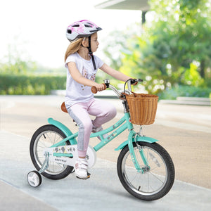 16 Inch Kids Bike Bicycle with Training Wheels and 2 Brake System Ages 4-7 Years Old-16 inches view 2