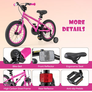 16-Inch Kids Bike for 4-7 Years Old Adjustable with Removable Training Wheels-16 inches view 5