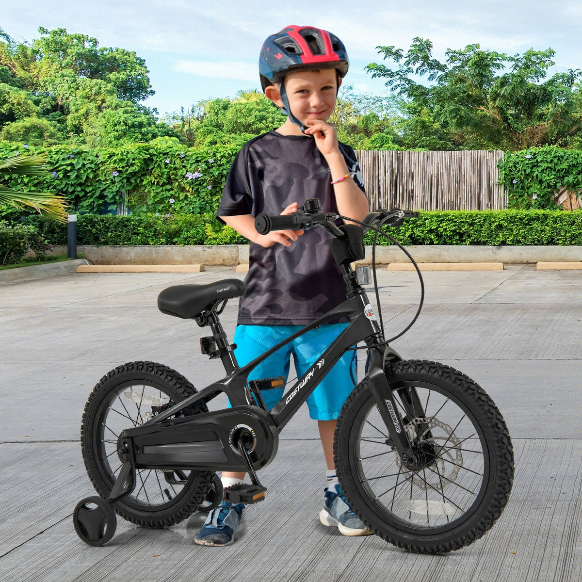16 Inch Kids Bike Lightweight with 2 Removable Training Wheels for Aged 4-7-16 inches view 2