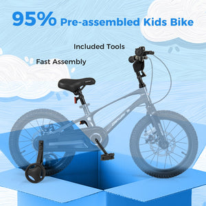 16 Inch Kids Bike Lightweight with 2 Removable Training Wheels for Aged 4-7-16 inches view 9