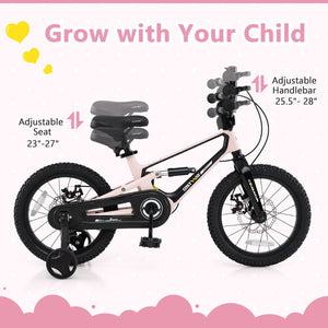 16 Inch Kids Bike Lightweight with Detachable Training Wheels for Aged 4 to 7-16 inches view 4