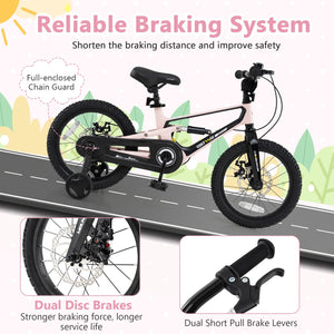 16 Inch Kids Bike Lightweight with Detachable Training Wheels for Aged 4 to 7-16 inches view 5