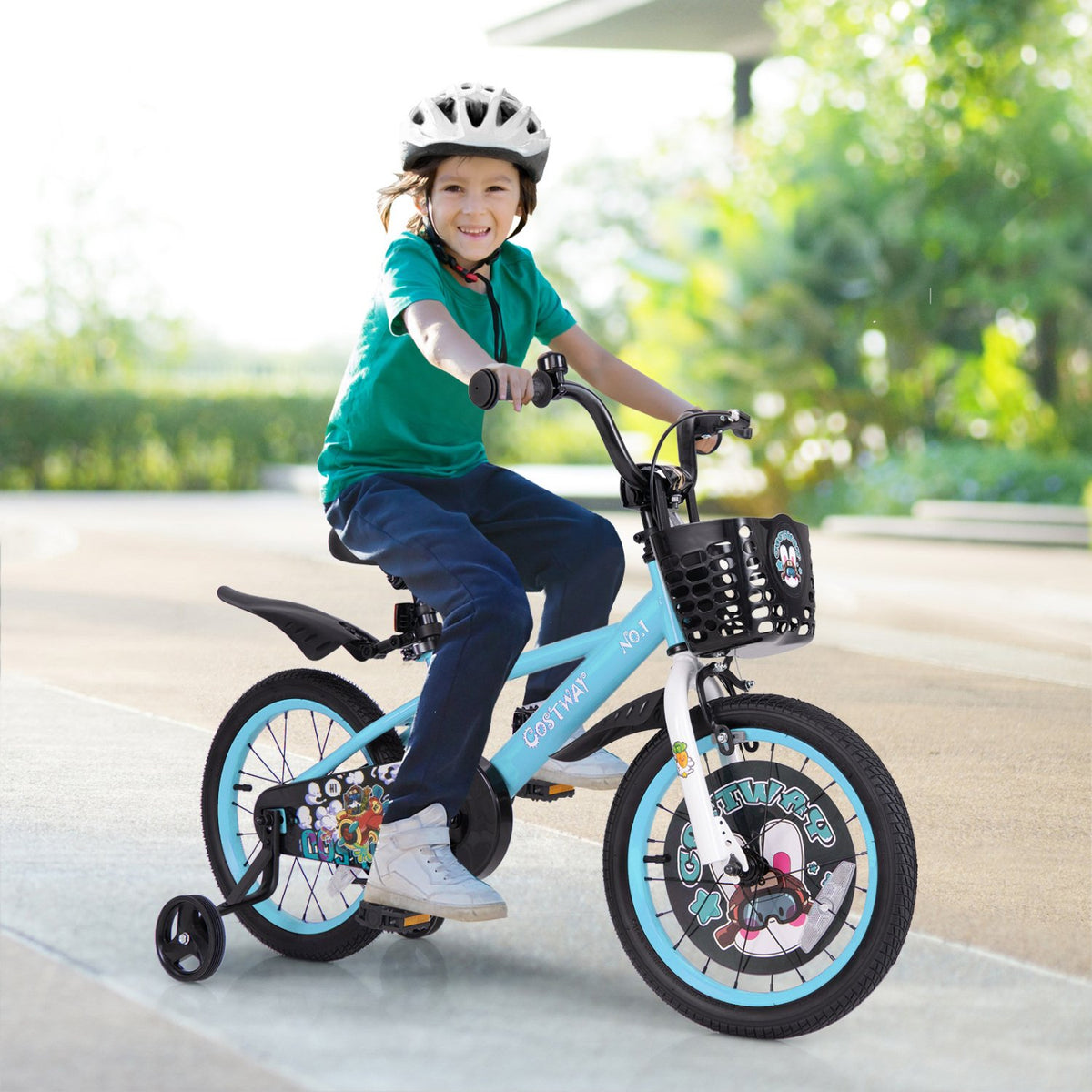 16 Inch Kids Bike with Adjustable Handlebar and Saddle for 4-8 Years Old-16 inches view 2