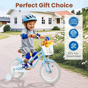 16 Inch Kids Bike with Adjustable Handlebar and Seat for 4-7 Year Old view 8