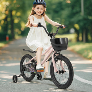 16-Inch Kids Bike with Basket and Adjustable Handlebar for 4-7 Years Old view 2