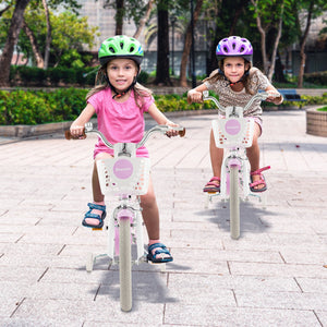 16 Inch Kids Bike with Front Handbrake and 2 Training Wheels-Purple view 2