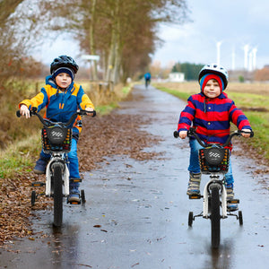 16 Inch Kids Bike with Removable Training Wheels-Black & White view 3