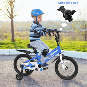 16 Inch Kids Bike with Removable Training Wheels-Blue view 4