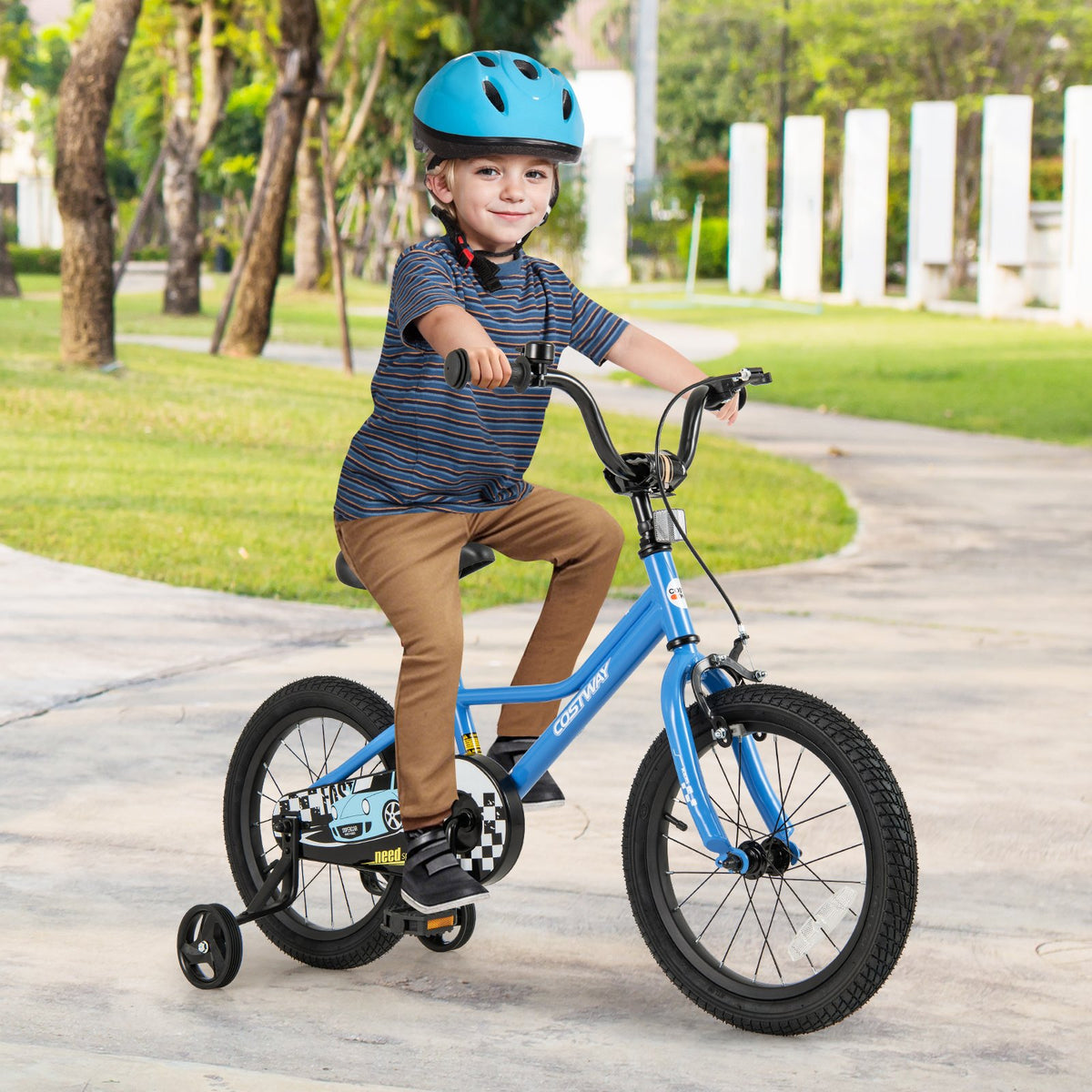 16 Inch Kids Bike with Removable Training Wheels for Aged 4-7 Years Old view 2
