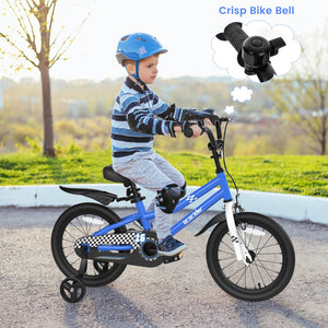 16 Inch Kids Bike with Removable Training Wheels-Navy view 3