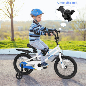 16 Inch Kids Bike with Removable Training Wheels-White view 4