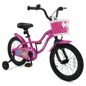16 Inch Kids Bike with Training Wheels for Aged 4-7 Years Old - Magic Rose