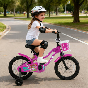 16 Inch Kids Bike with Training Wheels for Aged 4-7 Years Old - Magic Rose view 3