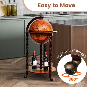16th Century Wood Globe Wine Bar Stand view 8