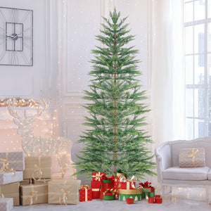6.5/7.5 Feet Artificial Cypress Christmas Tree Pre-lit Hinged-7.5 ft view 2
