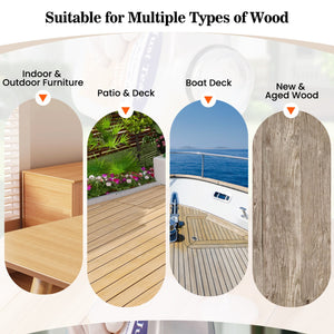 16 oz Wood Oil Cleaner and Brightener for Outdoor and Indoor Furniture Set of 2 view 8