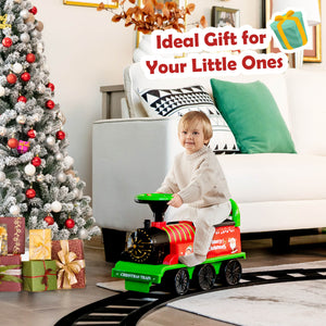 6V Electric Kids Ride On Car Toy Train with 16 Pieces Tracks-Green view 7