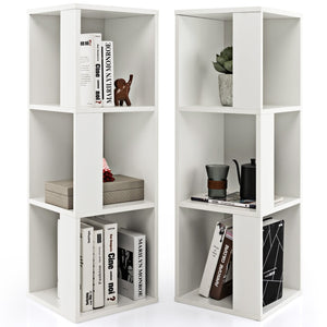 3-Tier 6 Cube Freestanding Bookcase with Anti-toppling Device-White view 7