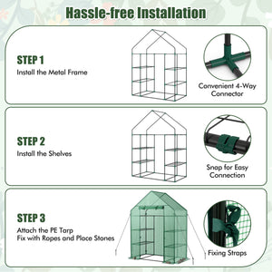 Mini Portable 4 Tier 8 Shelves Walk-in Plant Greenhouse view 9
