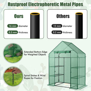 Mini Portable 4 Tier 8 Shelves Walk-in Plant Greenhouse view 8