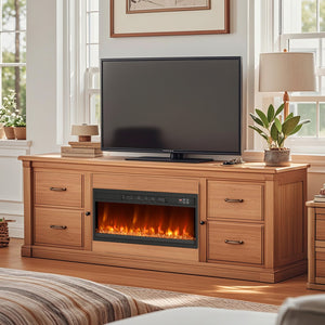 18/23/26 Inch 1500W Electric Fireplace Insert with Remote Control-26 inches view 3