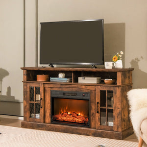 18/23 Inch Electric Fireplace Inserted with Adjustable LED Flame-23 inches view 3