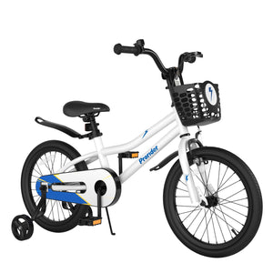 18 Feet Kids Bike with Removable Training Wheels-White