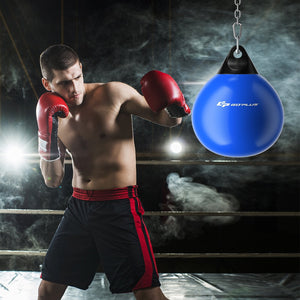 18 Inch 110 Pound Heavy Punching Water Aqua Bag with Adjustable Metal Chain-Blue view 2